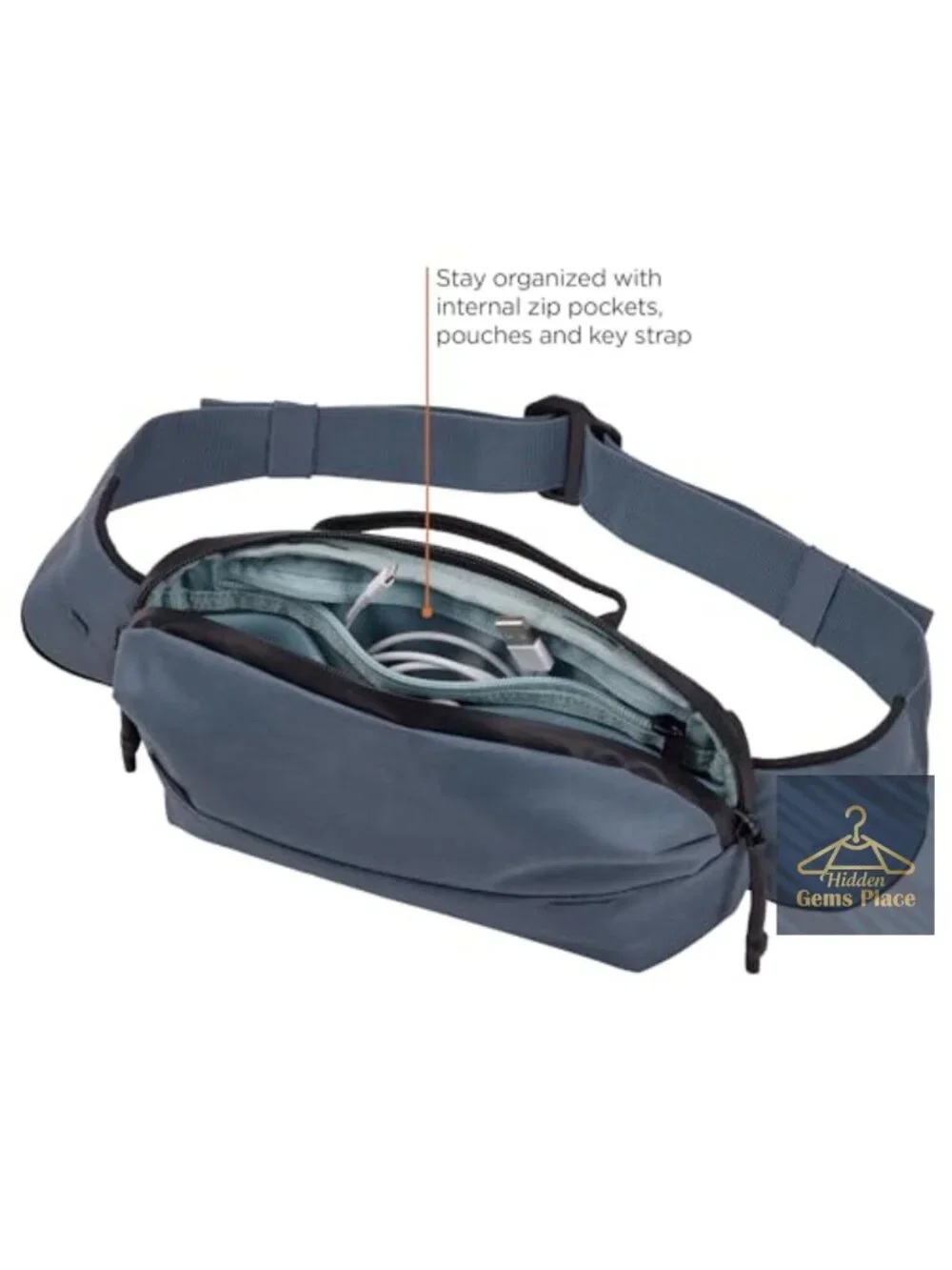Sling Bag Crossbody Waxed Recycled Polyester Hip Pack